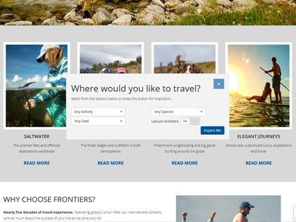 Sample image from the Designtoo website portfolio (Frontiers)
